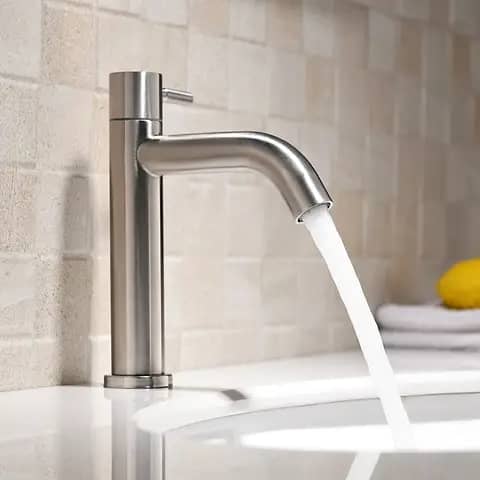 Straight Spout Rust-Resistant Basin Tap - Image 2
