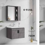 WK9146 70cm Grey Wall-Mounted Cabinet Basin