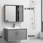 WK9854 Grey Wall-Mounted Cabinet Basin