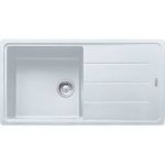 White Single Bowl Single Tray Acrylic Sink - Model KS-AC07