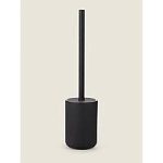 Compact Matte Black Wall-Mounted Toilet Brush