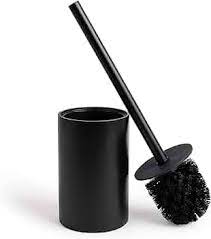 Compact Matte Black Wall-Mounted Toilet Brush - Image 2